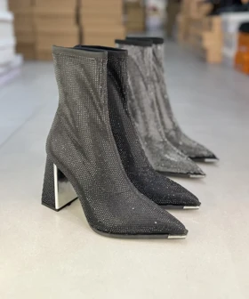 691 - نیم بوت استرج تمام نگین 4گوش 691