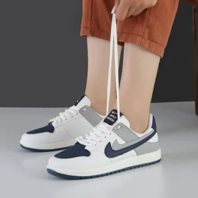 کفش و کتانی زنانه مدل دو نایک رنگ سفید سرمه ای مدل نایک NIKE