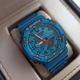 ساعت مچی مردانه جیشاک(G-Shock) 2100 مانگا انیمه رنگ آبی موتور ژاپن
