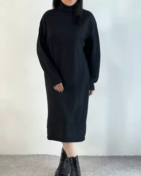 پیراهن بافت یقه اسکی بلند کد 5353