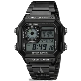 ساعت کاسیو دیجیتالی مشکی Casio AE-1200-KK