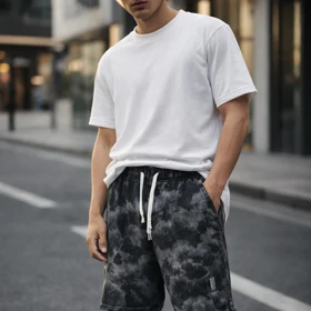 مسترکوالیتیشلوارک جین سنگشور مشکی طرح دودی هنری پارچه جین گرم بالا اعلا