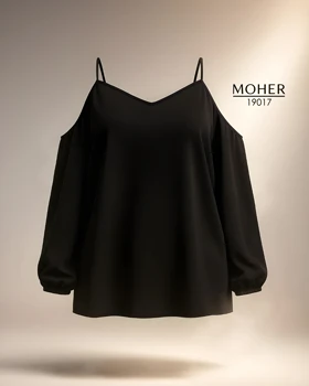 بلوز زنانه سایز بزرگ سرشانه باز