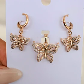 نیم ست پروانه برجسته ژوپینگ بدون زنجیر