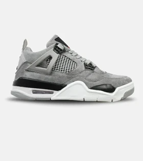 کفش کتانی ساق‌دار مردانه طوسی سفید Nike air jordan 4