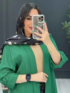 مانتو بابوس یقه آرشال دو جیب