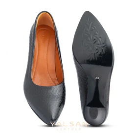 کفش پاشنه‌دار زنانه چرم یلسان مدل ژاکلین کد 600-MRV