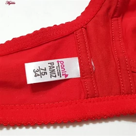 سوتین زنانه پانیذ مدل بدون فنر قرمز کد 66368