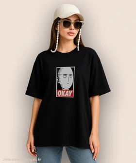 تیشرت لش مردانه و زنانه طرح وان پانچ من شخصیت سایتاما کد 899