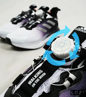 کفش کتانی مردانه و زنانه سفید بادمجانی ADIDAS Solar disk