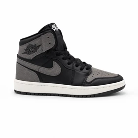 کفش و کتانی مردانه ساق‌دار مدل NIKE JORDAN 1 رنگ مشکی طوسی کد 2442