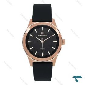 ساعت آنالوگ ناوی فورس NF5051 زنانه مشکی صفحه طرح گل NaviForce-7681-L