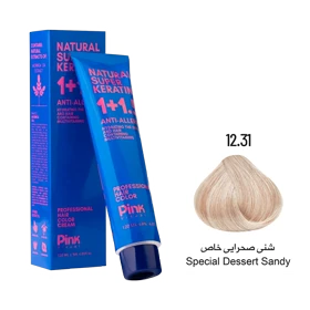 رنگ مو پینک ویژوآل شماره 12.31 رنگ شنی صحرایی خاص حجم 120 میلی لیتر