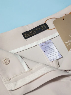 شلوار زنانه پارچه ای کرپ کنزو از بالا کشاد ریزشی کلاسیک پرستا