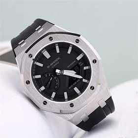 ساعت جی شاک2100صفحه نقره ای