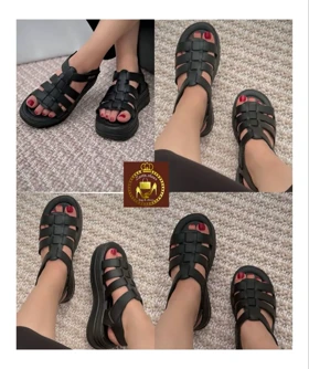 صندل زنانه تابستانی چسبی دور مچی خرچنگی