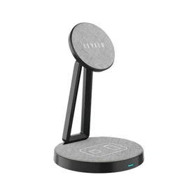 شارژر وایرلس 2 کاره لولو مدل LEVELO DUALFLOW LVLDF21WCBK
