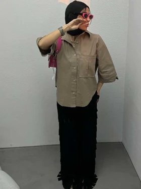 شومیز آستین دکمه