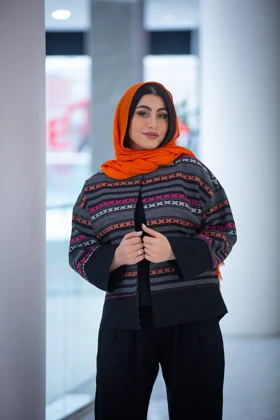 کت راه راه ترکیبی