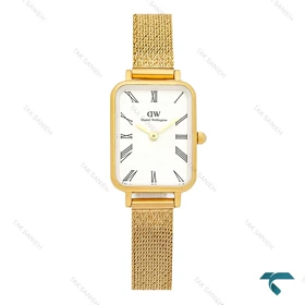 ساعت زنانه دنیل ولینگتون حصیری مستطیلی طلایی ایندکس یونانی DW-8199-L