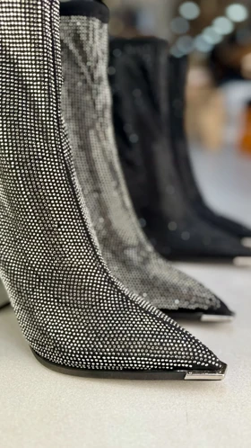 691 - نیم بوت استرج تمام نگین 4گوش 691