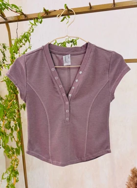 تیشرت کراپ کوتاه پارچه وارداتی کشسانی زنانه