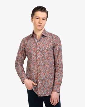 پیراهن مردانه چاپی گل‌دار کد 1775
