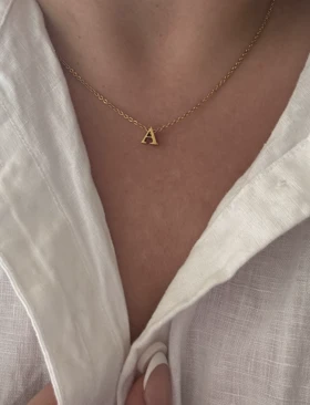 گردنبند ظریف حروف سیلور