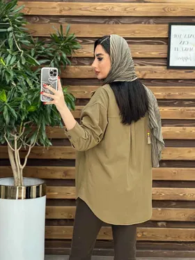 مانتو شومیزی لینن تک جیب