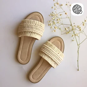 صندل مکرومه بافی مدل السا
