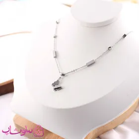 گردنبند دخترانه پروانه با زنجیر ترکیبی