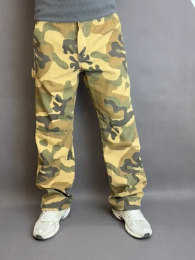 شلوار چریکی نیم بگ مردانه PULL & BEAR ساده 13