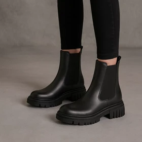 نیم بوت زنانه چلسی دوطرف کش-مشکی