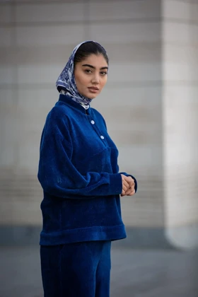 دورس بیسکوییتی یقه دیپلمات سجاف دار (ست پاییزه)