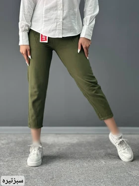 شلوار کتان مام فیت کد 10132