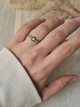 انگشتر جواهری فری سایز بیضی قلبی دایره