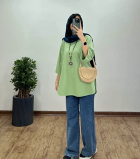 تونیک مانتویی لینن شاپرک