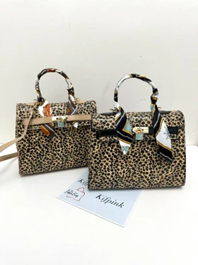 کیف پلنگی اسکارف دار