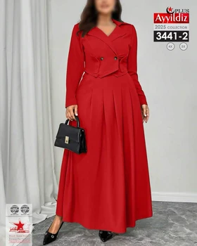 کت و دامن زنانه مجلسی زیبا سایز بزرگ کد 3441