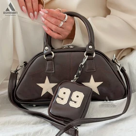کیف چرمی زنانه Women HandBag A10 (قهوه‌ای)