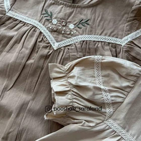 سارافون دخترانه بچگانه گلدوزی وارداتی