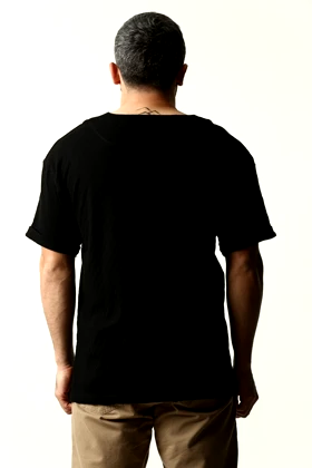 تیشرت آستین کوتاه یقه کوبایی مردانه