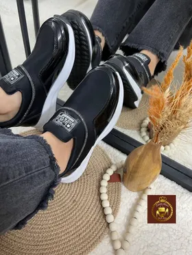 کفش کالج لژدار اسپرت زنانه کشی ورنی