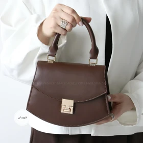 کیف زنانه مجلسی مدل انجلا (قهوه ای)