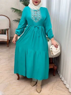 پیراهن نخی رامانا 3099