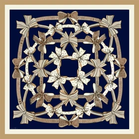 روسری ابریشم کجراه پاپیون
