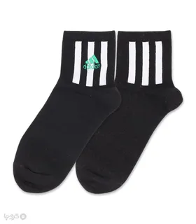 جوراب نیم ساق گلدوزی کد 80002 طرح Adidas