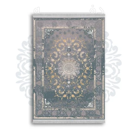 *جدید* فرشینه از جنس پارچه شانل مخمل ترک طرح فانتزی برند دفه کد 854