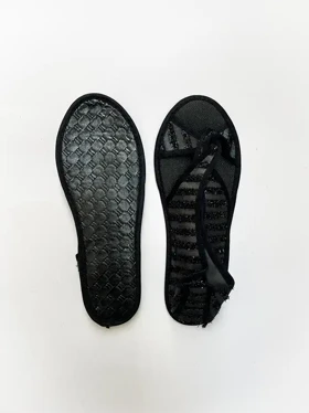 پاپوش زنانه گره‌ای مدل راه راه شاینی