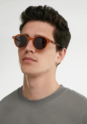 عینک آفتابی دی فرانکلین مدل D.Franklin ULTRA LIGHT S ROUND / AMBER - BROWN